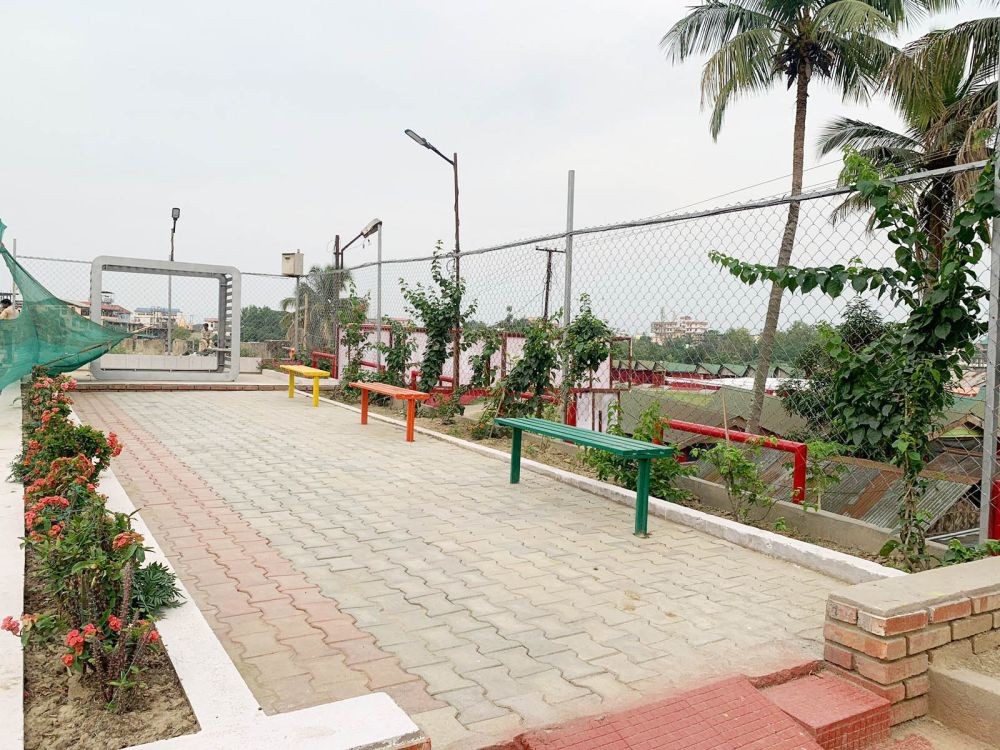 The vertical garden, installed alongside the road near the old Dhansiri Bridge and Urban Haat, Dimapur was opened to the public on May 29. (Photo courtesy: Achano Tungoe)